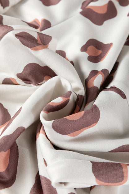 Leopard Drawstring High Waist Pocketed Pants