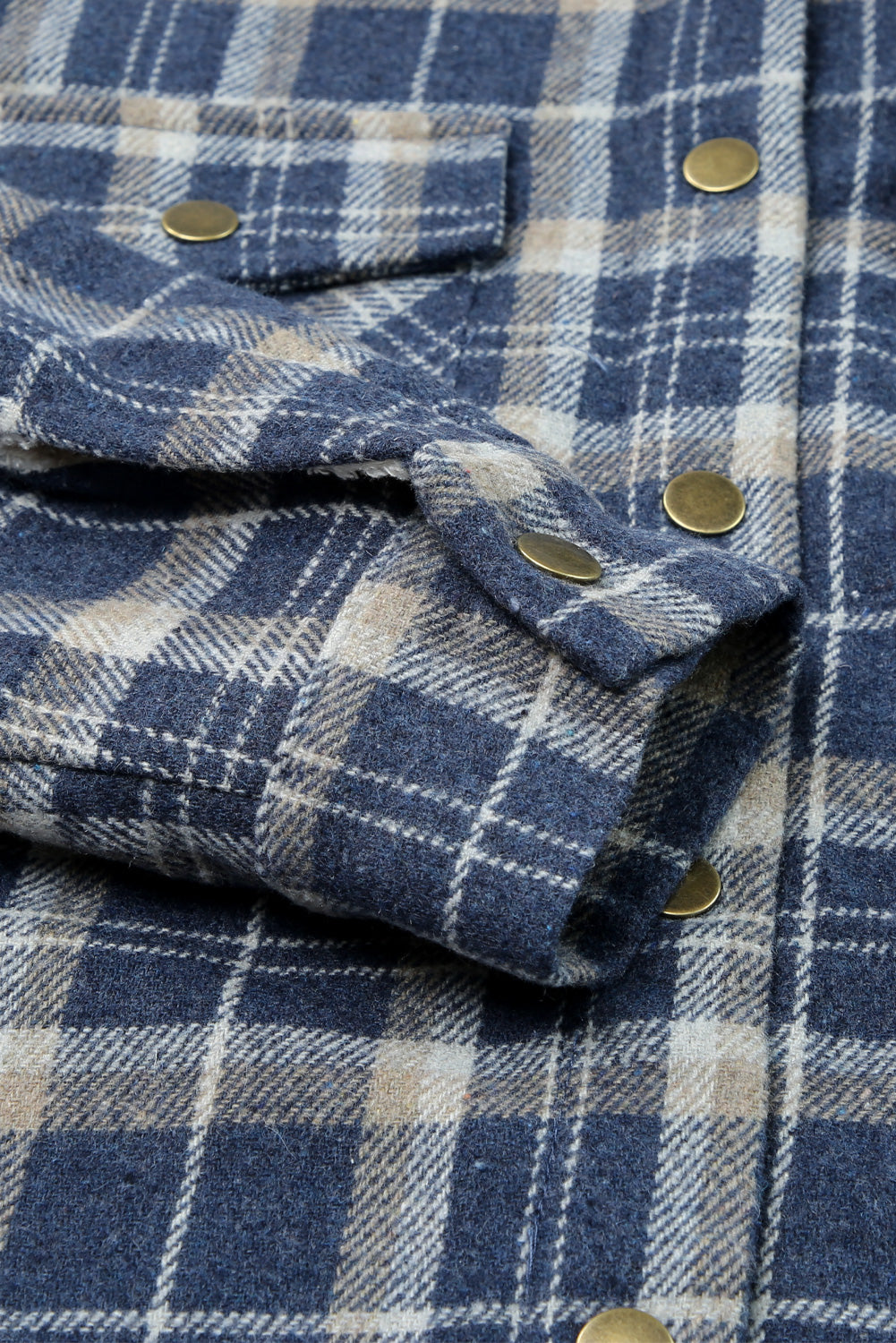 Plaid Sherpa Lined Hooded Shacket