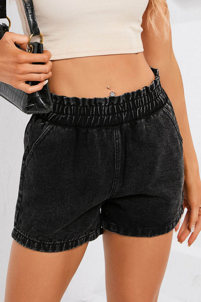 Denim Vintage Wash Pocketed Shorts