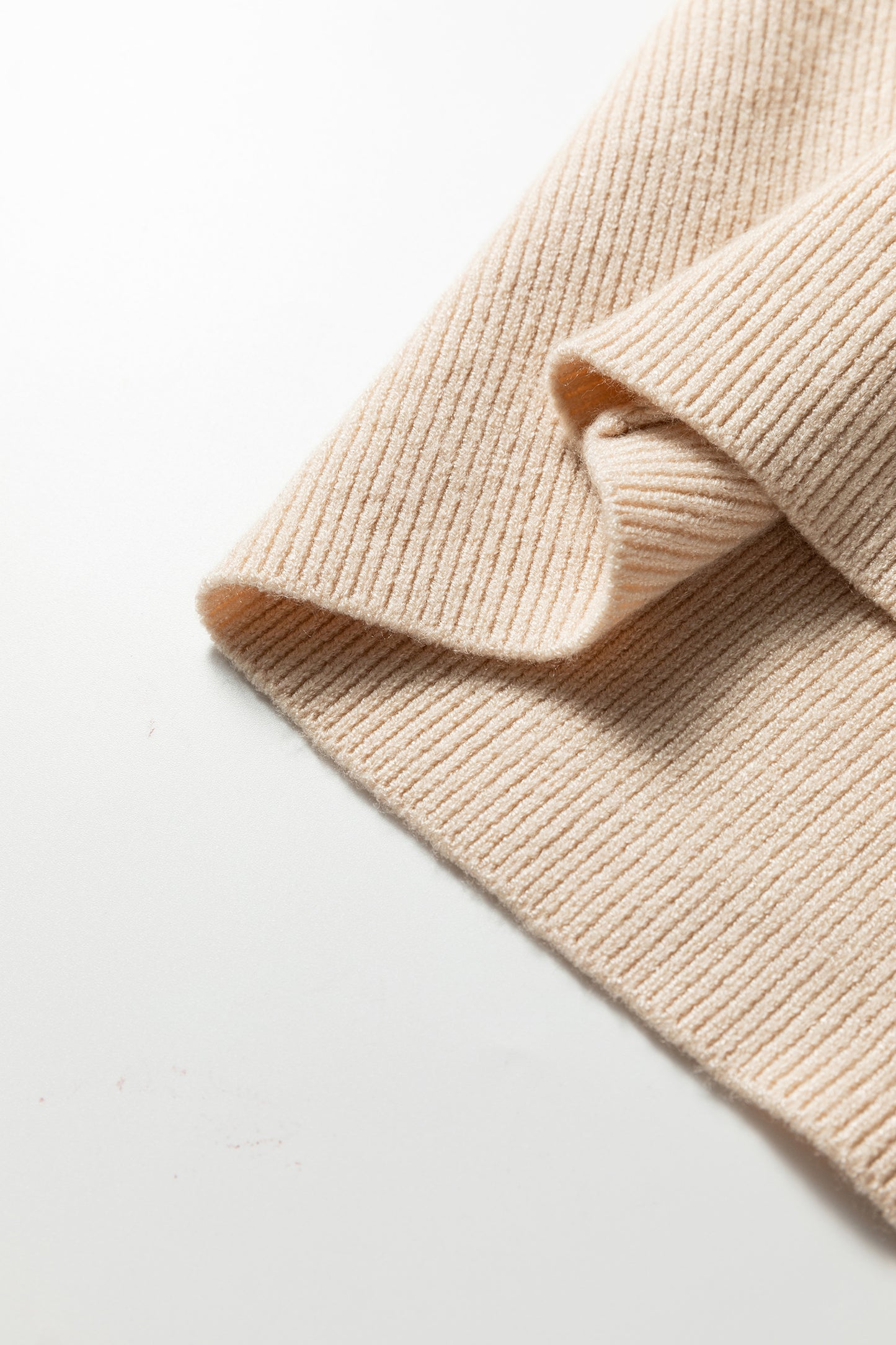 Colorblock Ribbed Knit Long Sleeve Sweater