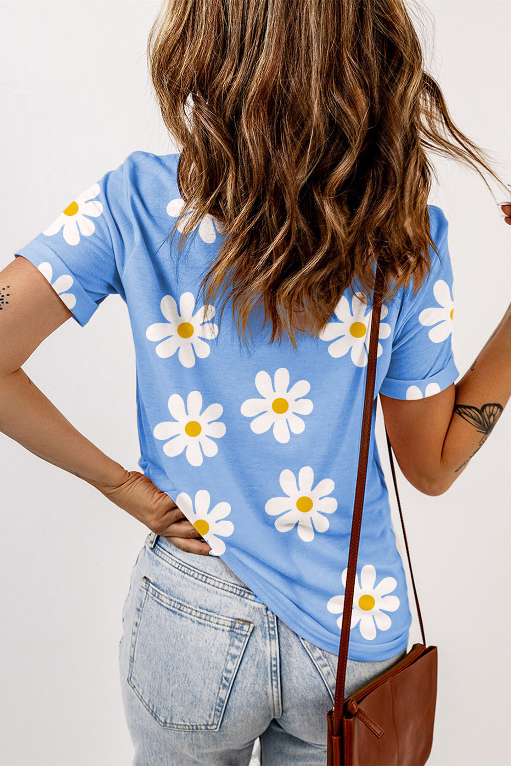 Floral Short Sleeve Crewneck T-Shirt