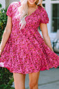 Floral Puff Sleeve Babydoll Dress