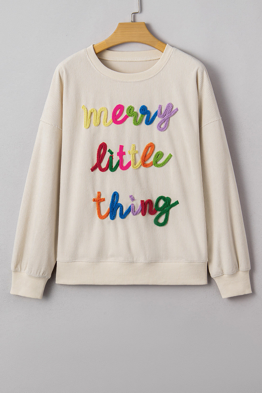 Merry Little Thing Textured Long Sleeve Sweatshirt