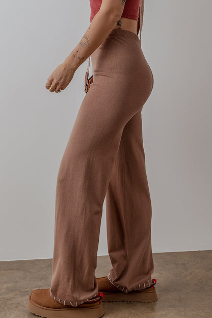 High Waist Straight Leg Pants