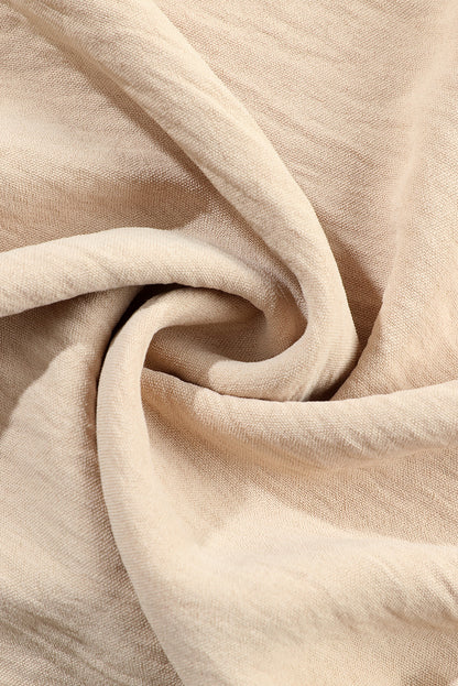 Short Bubble Sleeve Smocked Wide Leg Jumpsuit