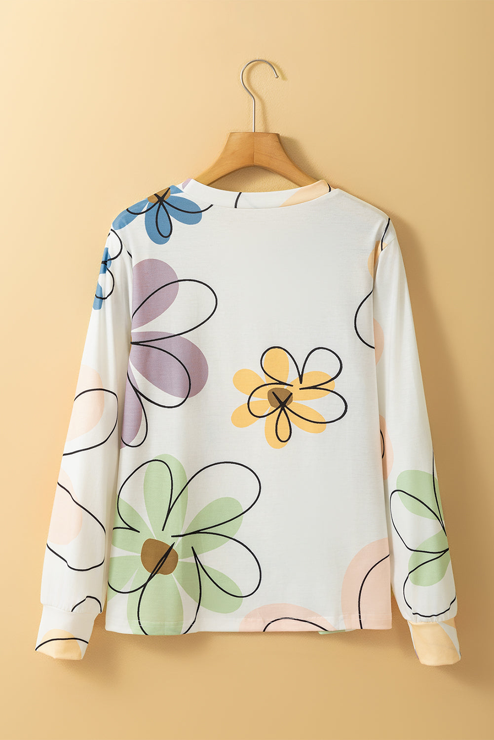 Floral Crewneck Long Sleeve T-Shirt