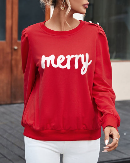 Merry Bishop Sleeve Pullover Top