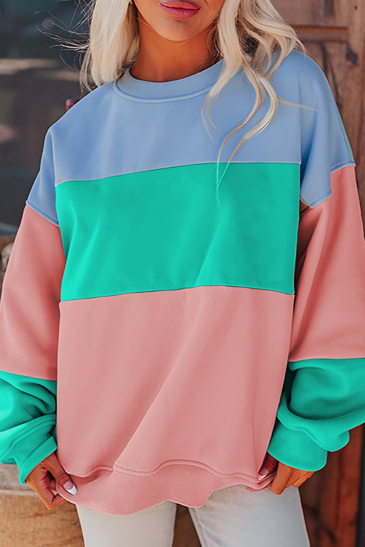 Colorblock Drop Shoulder Sweatshirt