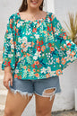 Floral Frilled Off Shoulder Blouse Plus Size