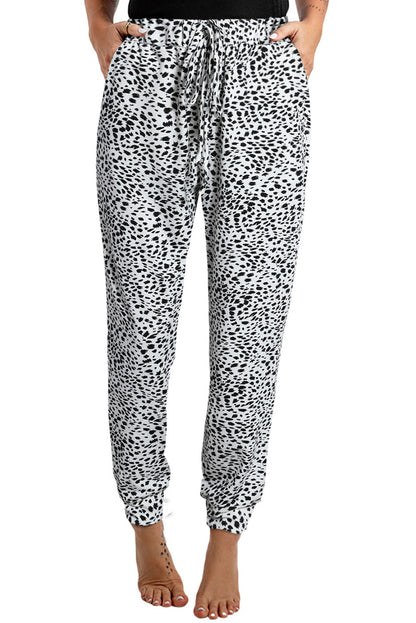 Cheetah Drawstring Lounge Jogger Pants