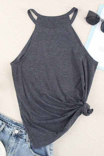 Solid Crewneck Tank Top