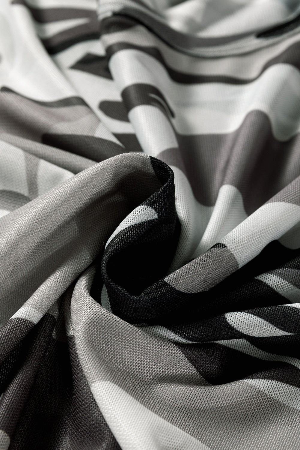 Western Camo Mesh Long Sleeve Top