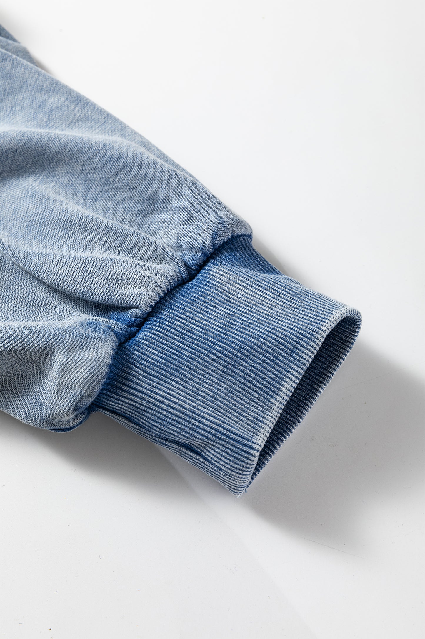 Solid Half-Zip Kangaroo Pocket Baggy Hoodie