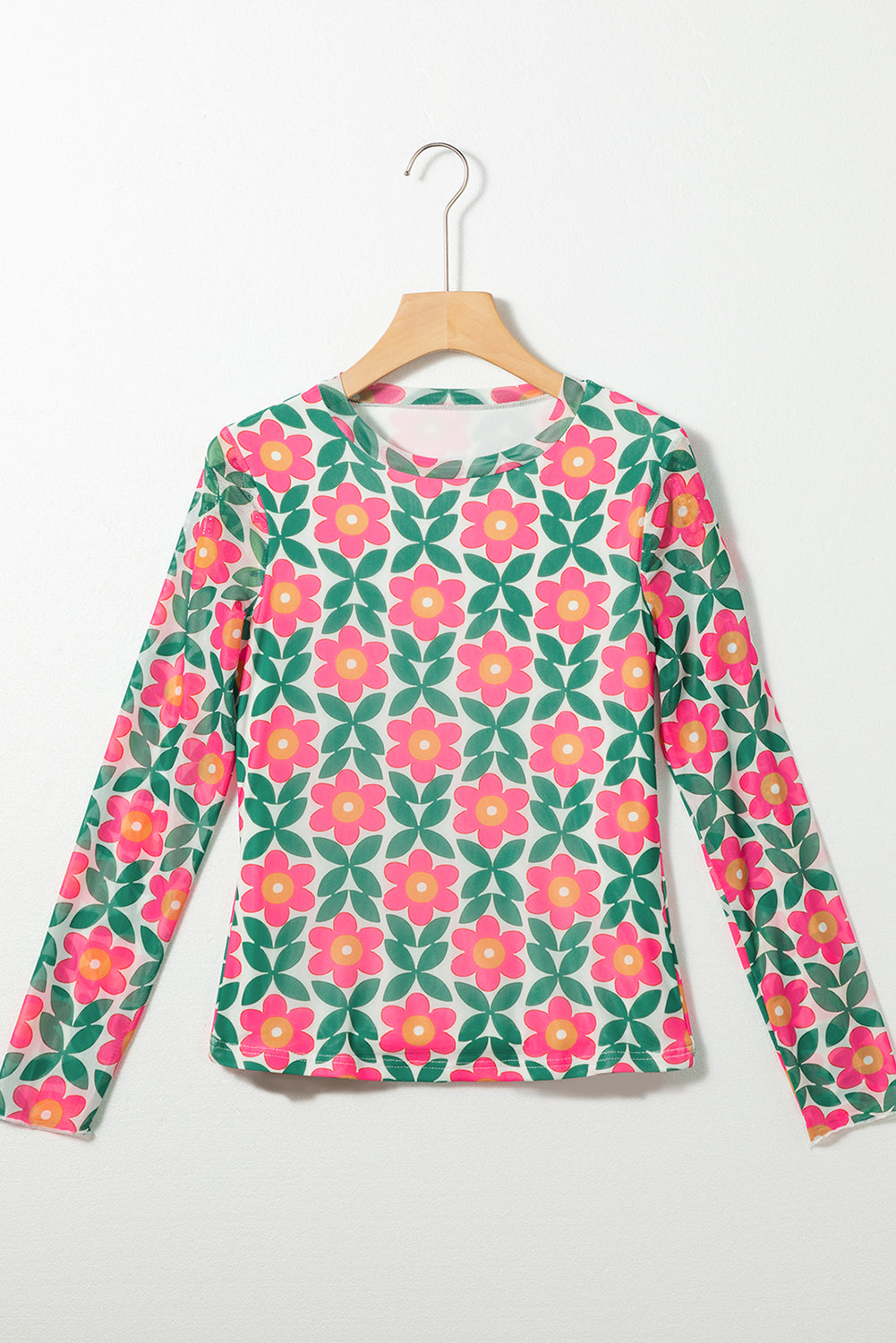 Retro Floral Long Sleeve Top