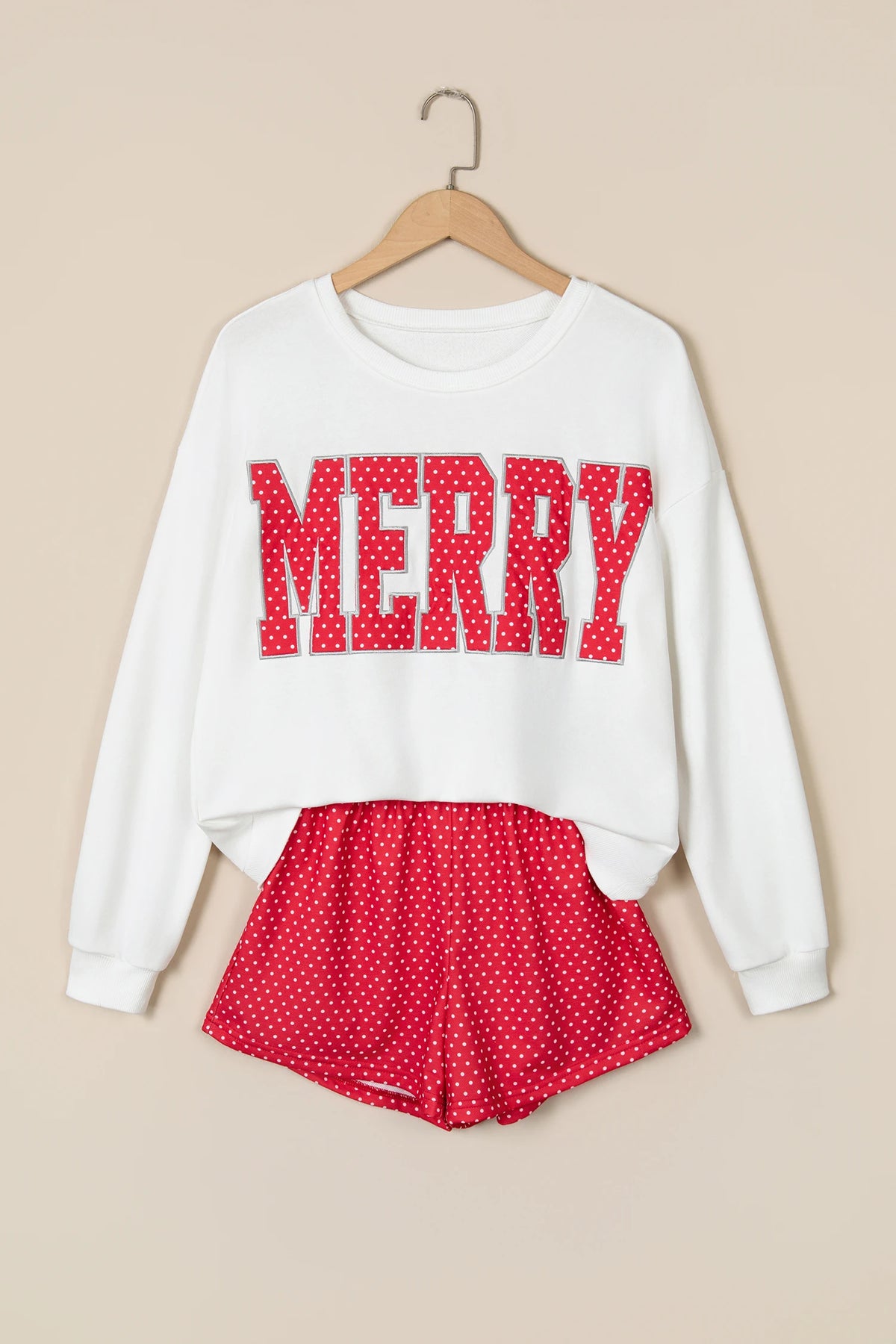 Christmas MERRY Plaid Graphic Top & Shorts Set