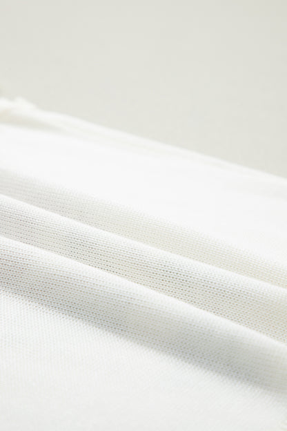 Floral Scallop Square Neck Knit Sweater Top