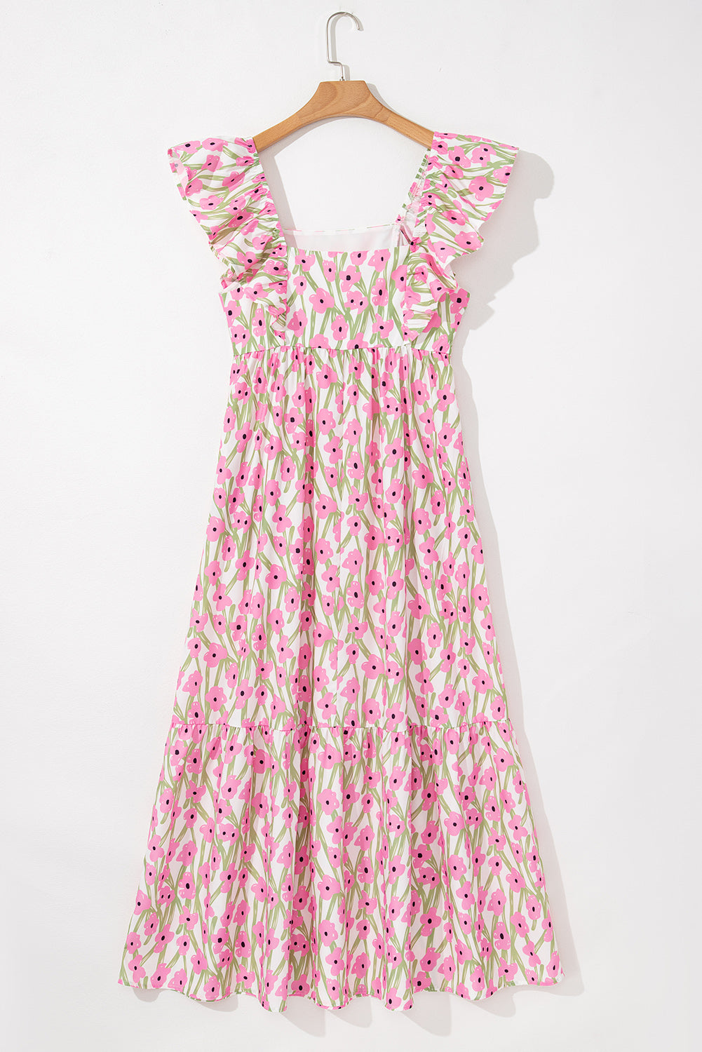 Floral Square Neck Maxi Dress