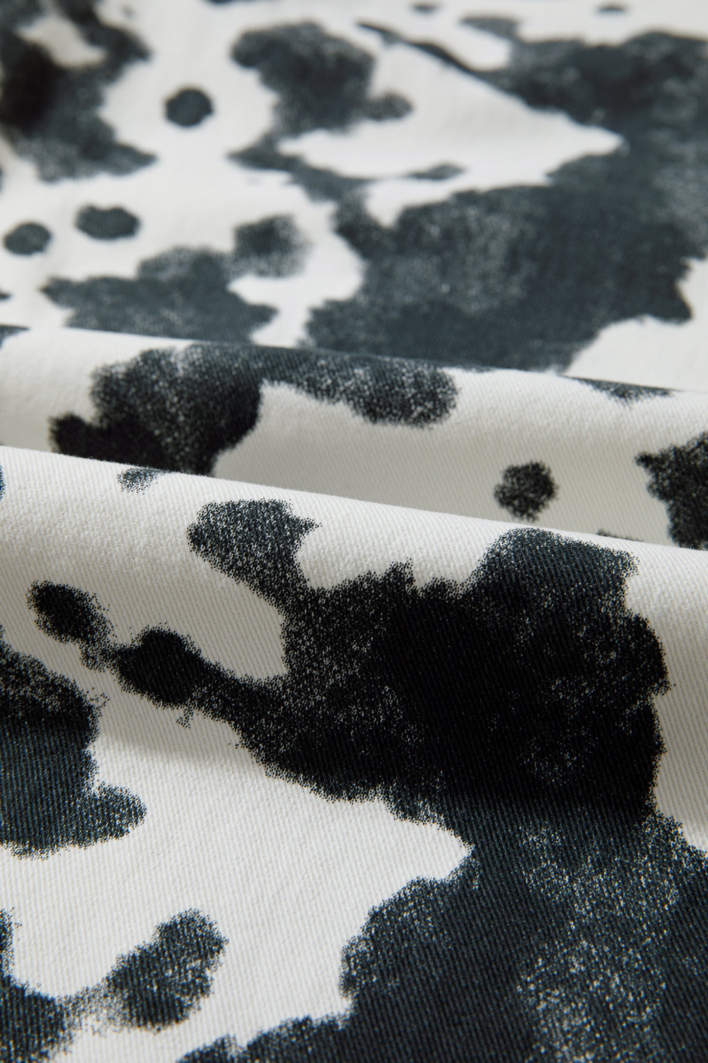 Western Abstract Cow Metal Button Full Length Jeans
