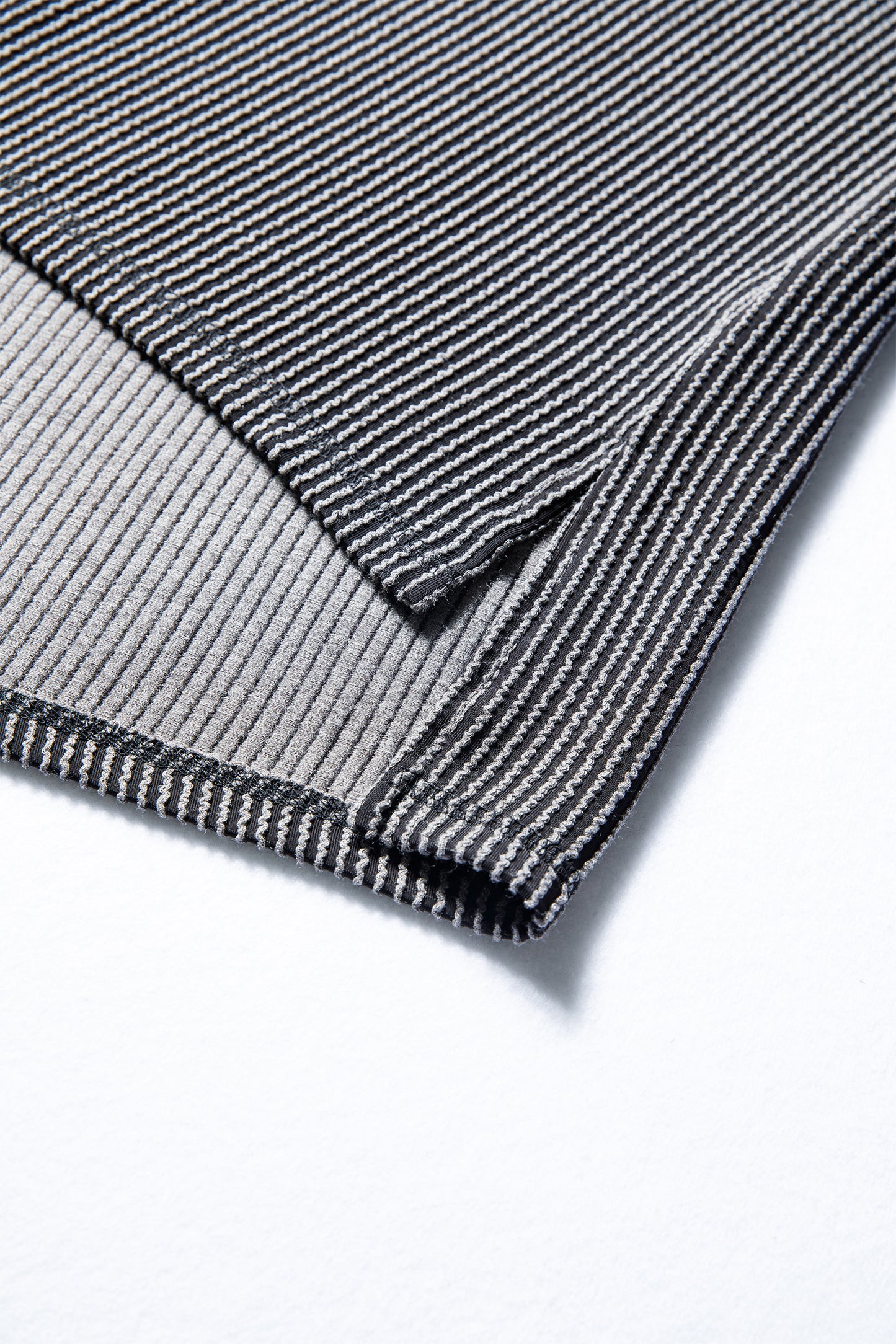 Solid Corded Knit Long Sleeve Top