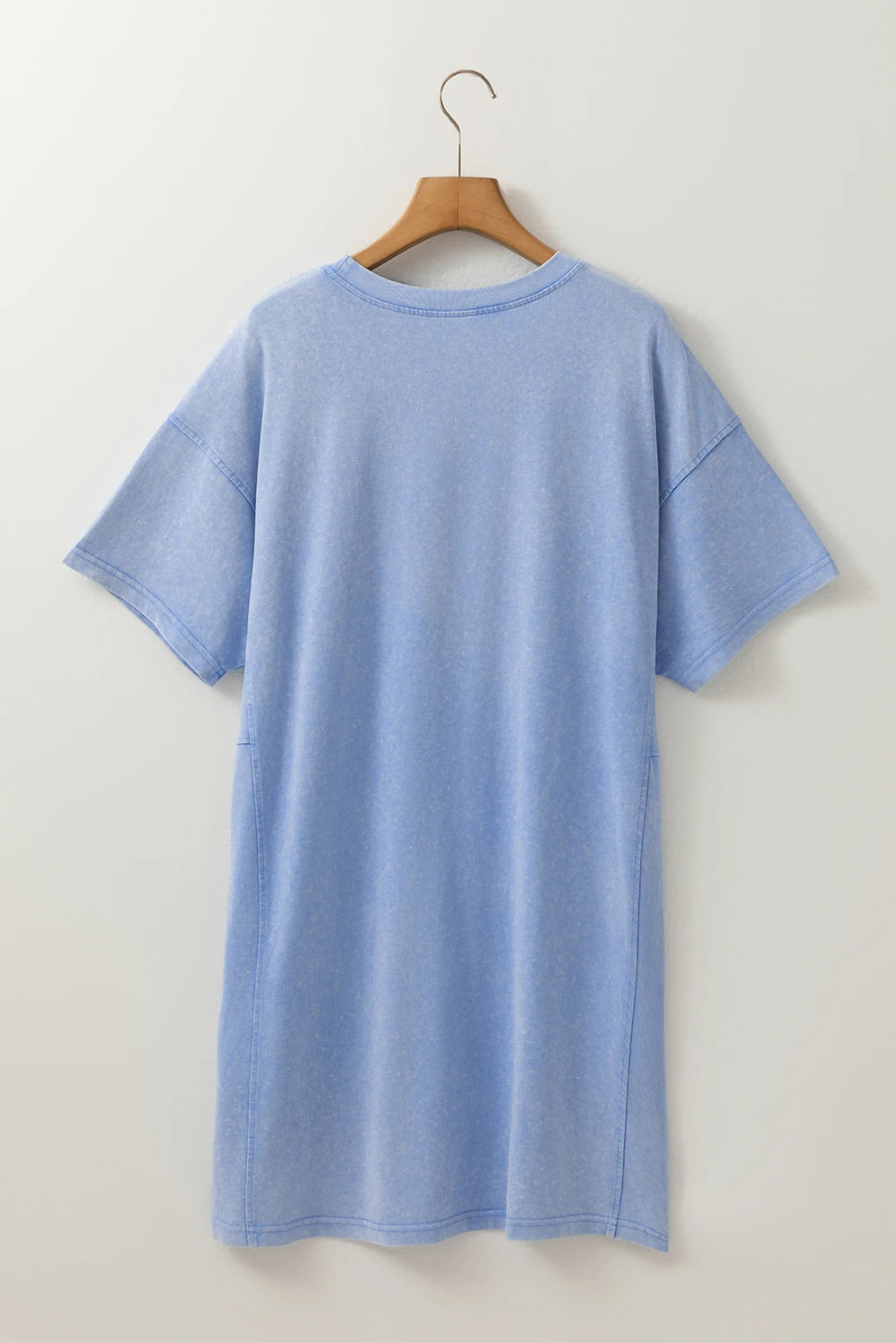 Flower Patchwork Mineral Wash Mini T-Shirt Dress