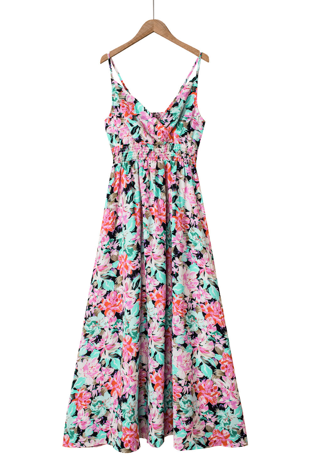 Floral Smocked Waist Maxi Dress