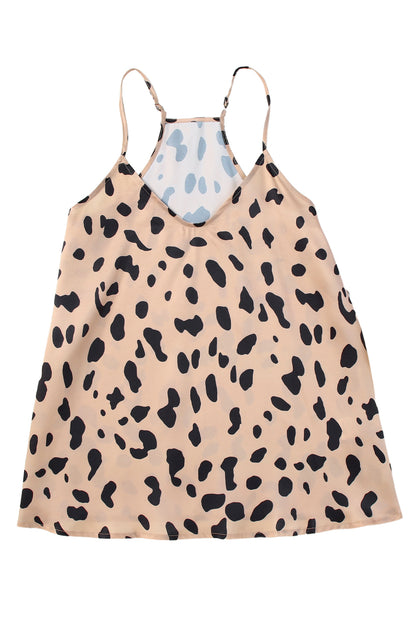 Leopard Racerback V-Neck Tank Top