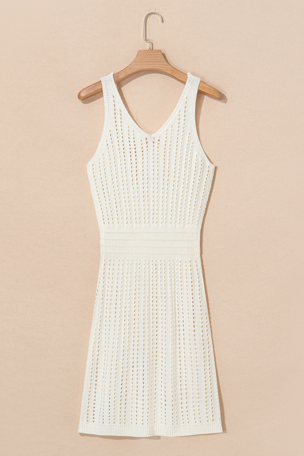 Crochet Sleeveless V-Neck Beach Dress