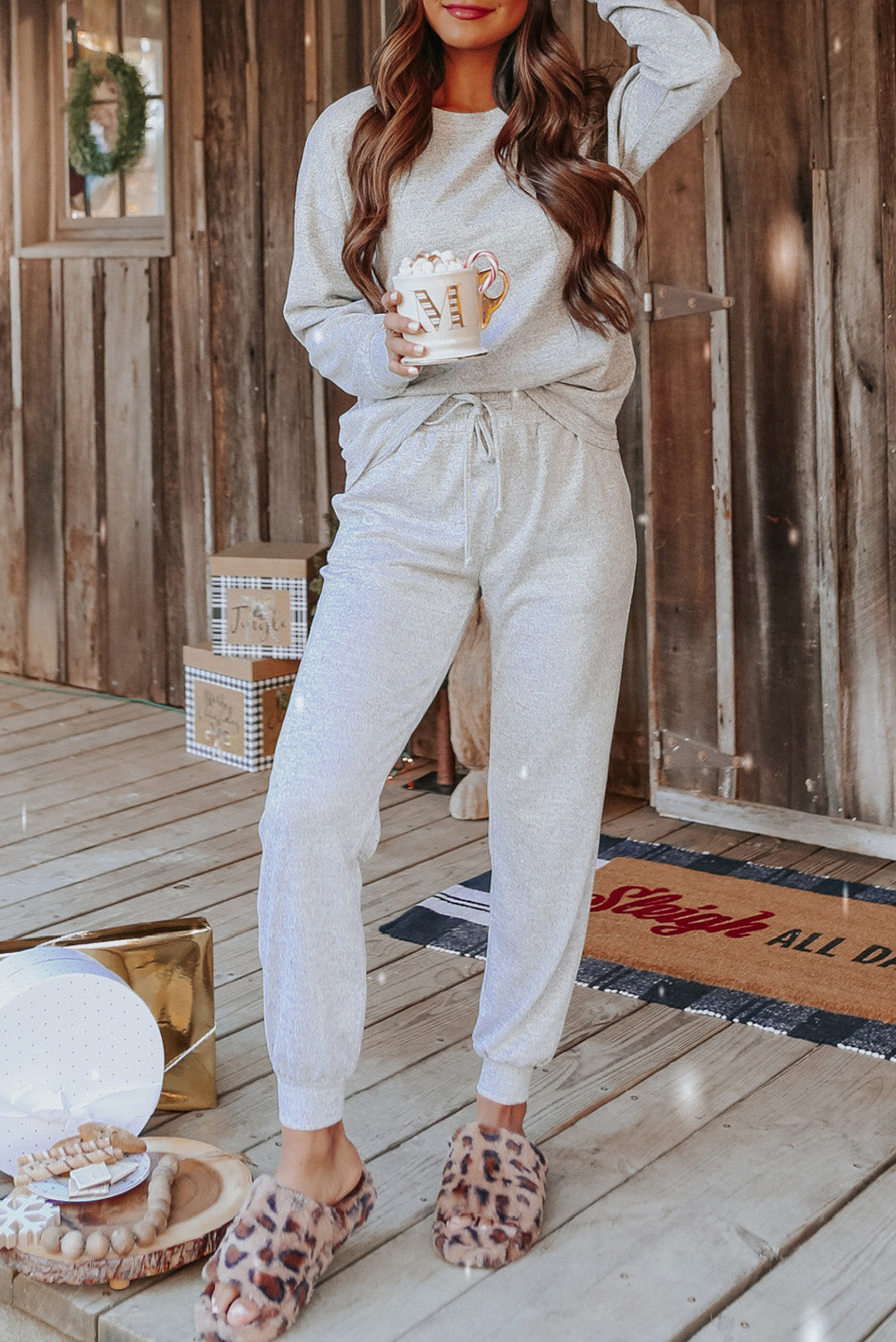 Pullover and Drawstring Pants Set