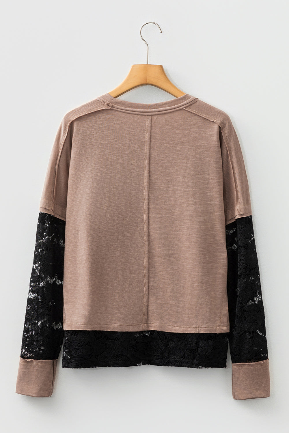 Lace Patchwork Long Sleeve Top