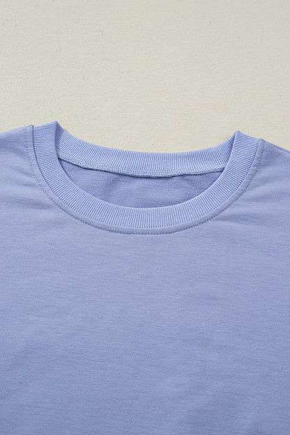 Flounce Long Sleeve Top and Drawstring Pants Set