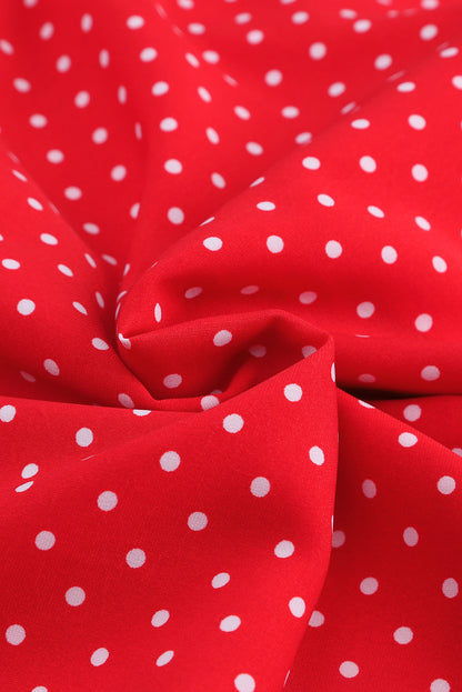 Polka Dot Ruffle Sleeve Dress