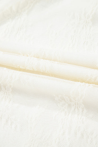 Lace Cascading Tiered High Waist Maxi Skirt