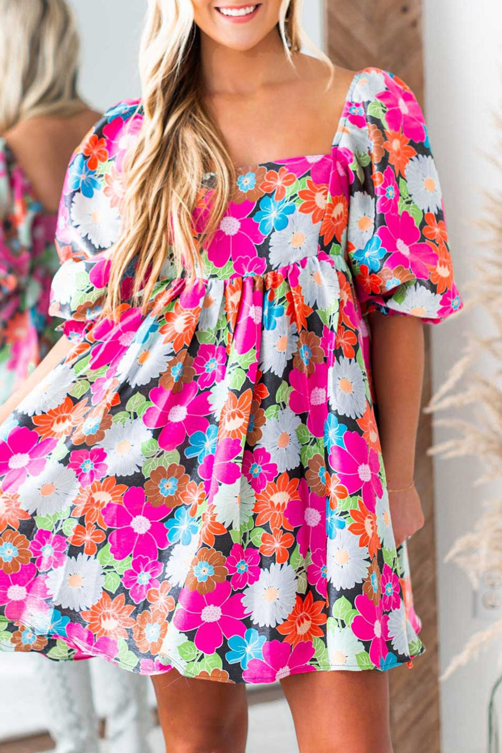 Floral Puff Sleeve Dress