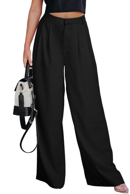 Pleated Wide Leg Pants