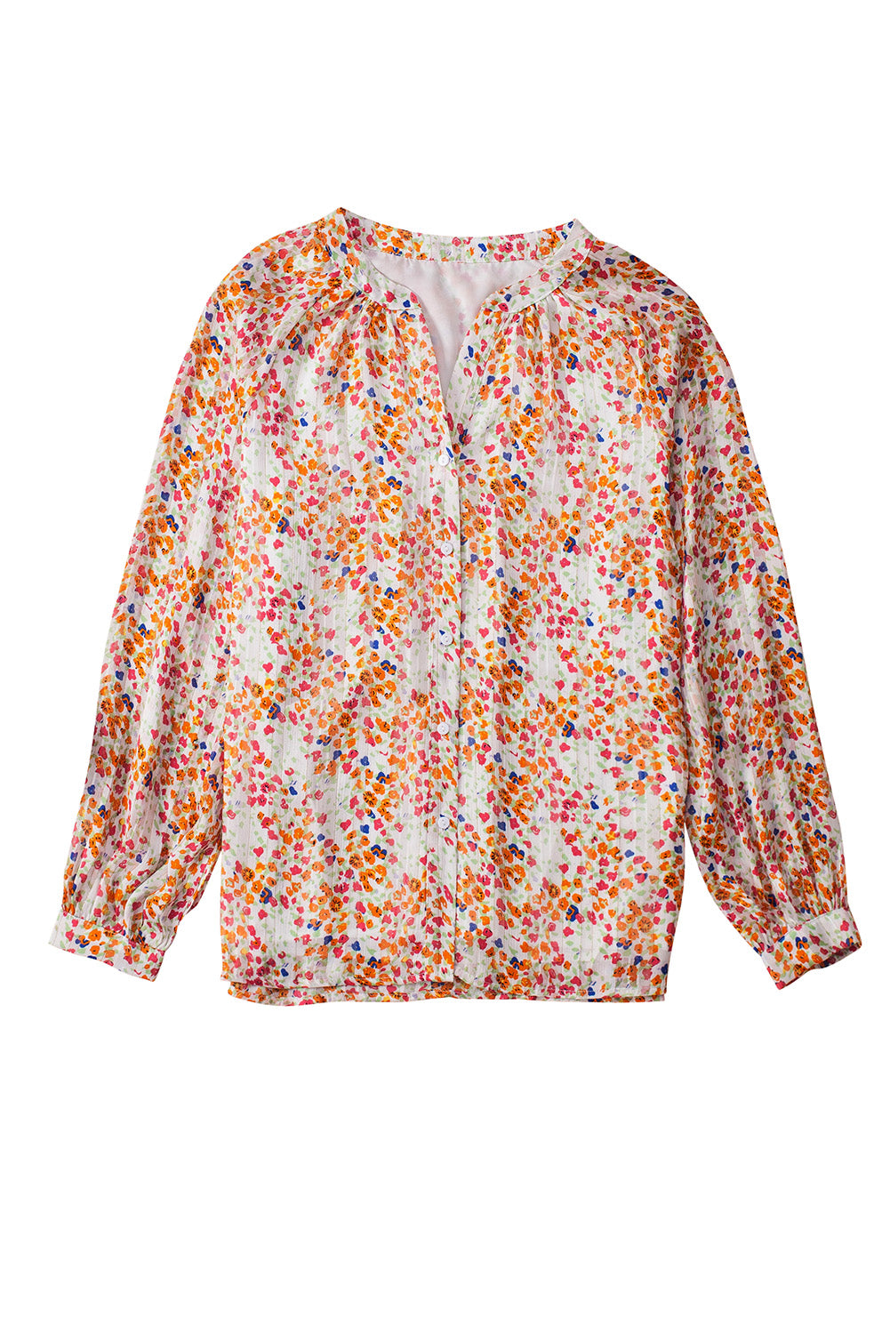 Floral Long Sleeve Buttoned Shirt