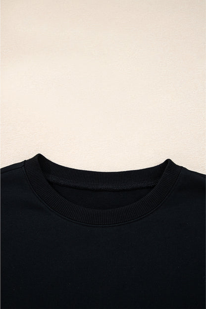 Varsity Stripe Detail Drop Shoulder Oversized Sweatshirt