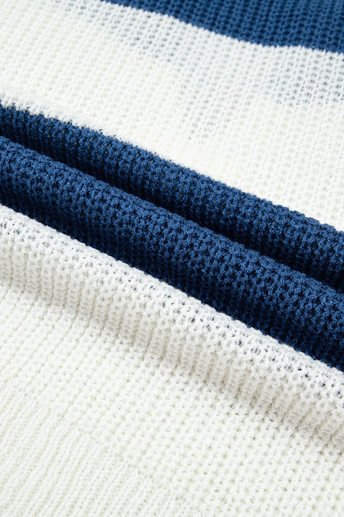 Stripe Colorblock V-Neck Short Sleeve Knit Top