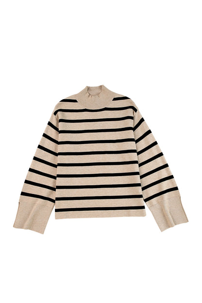 Stripe Slit Bell Sleeve Sweater