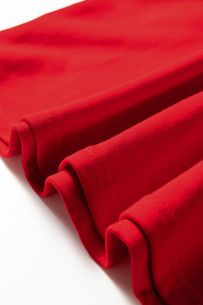 Varsity Stripe Long Sleeve Sweatshirt Dress