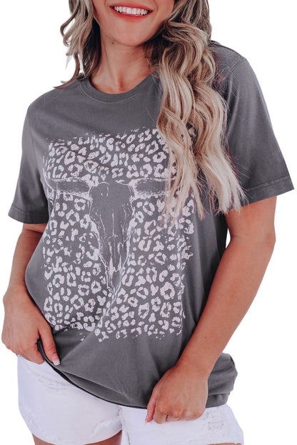 Leopard Western Short Sleeve Tee