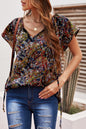 Floral Short Sleeve Blouse