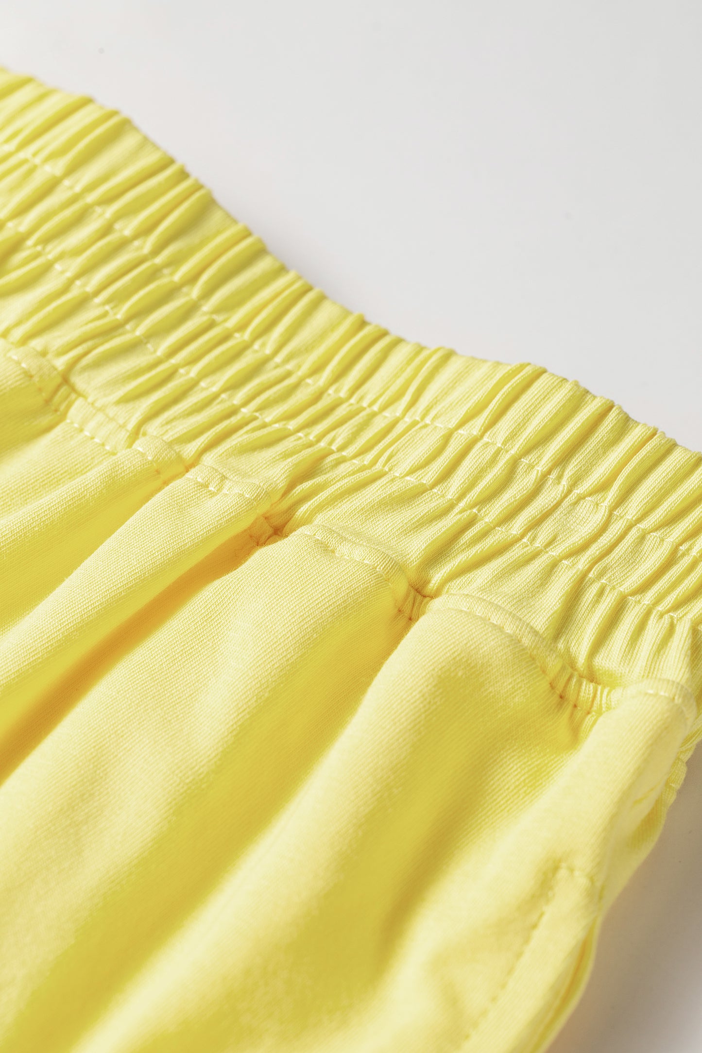 Solid Crop Top & Elastic Waist Short Set