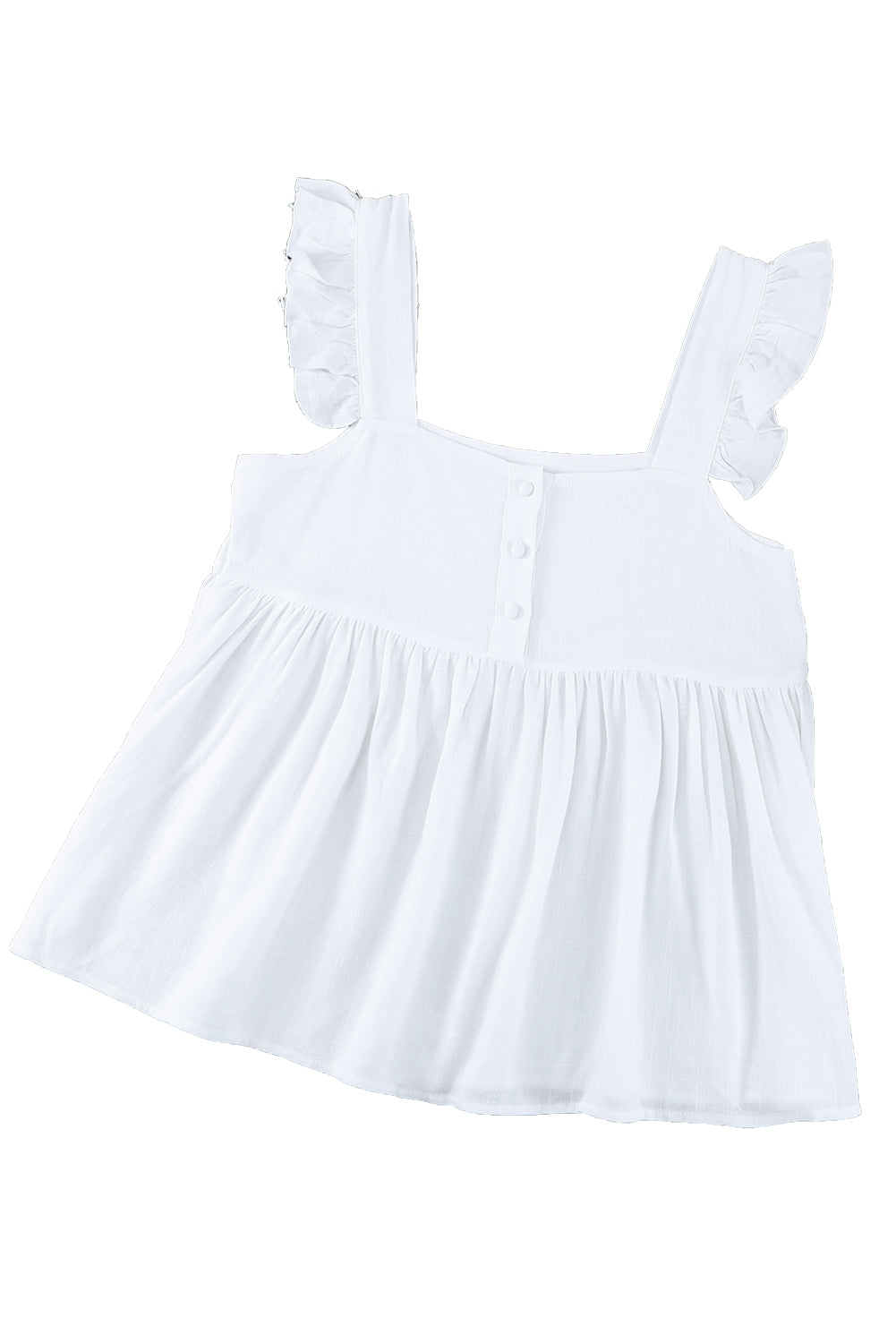 Ruffle Shoulder Babydoll Top