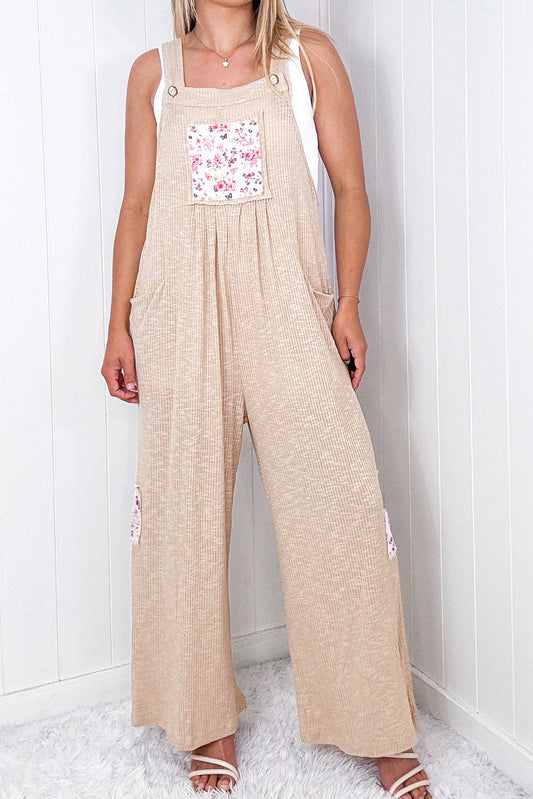 Floral Patchwork Wide Leg Jumpsuit