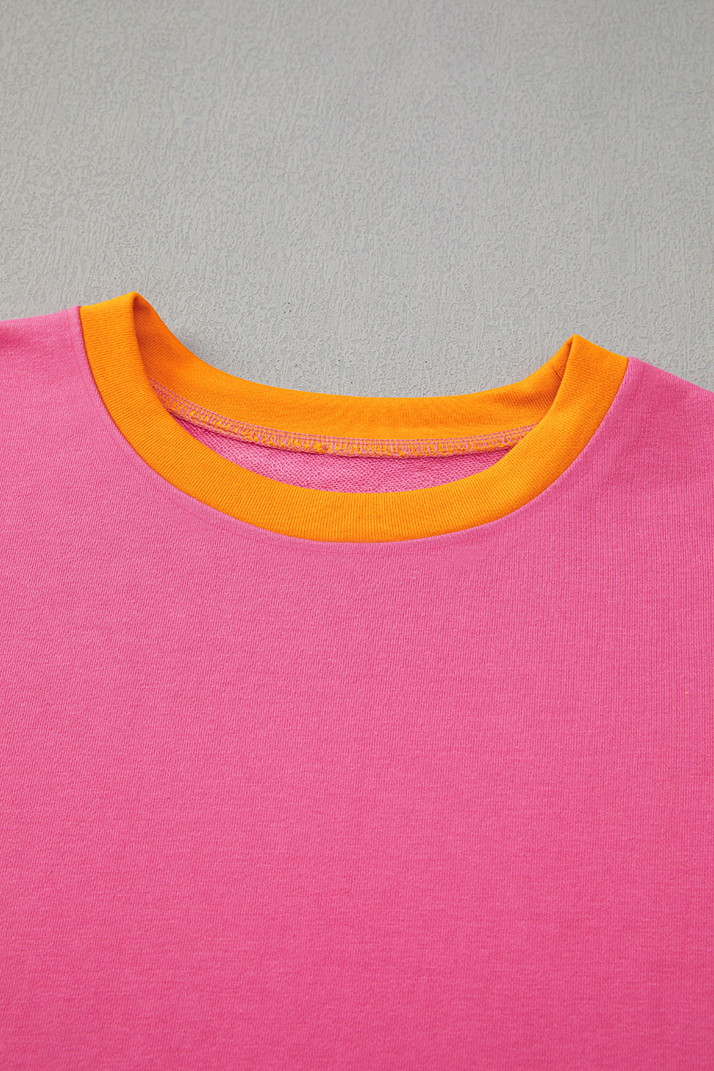 Colorblock Sweatshirt & Loose Pants Set