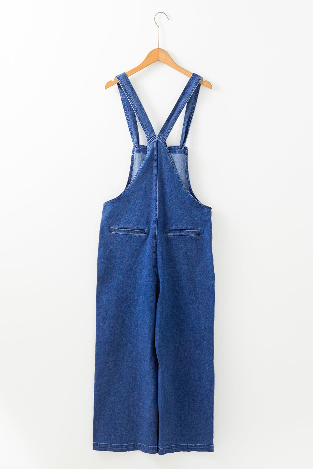 Denim Mineral Wash Wide Leg Overalls