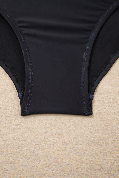 Floral Sleeveless Drawstring One-Piece Swimsuit