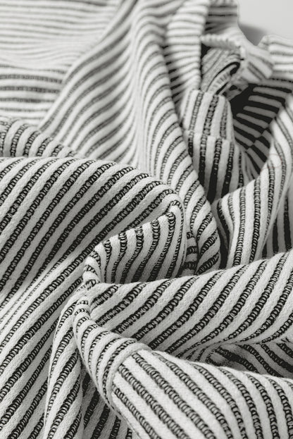 Ribbed Knit Crewneck Long Lantern Sleeve Top