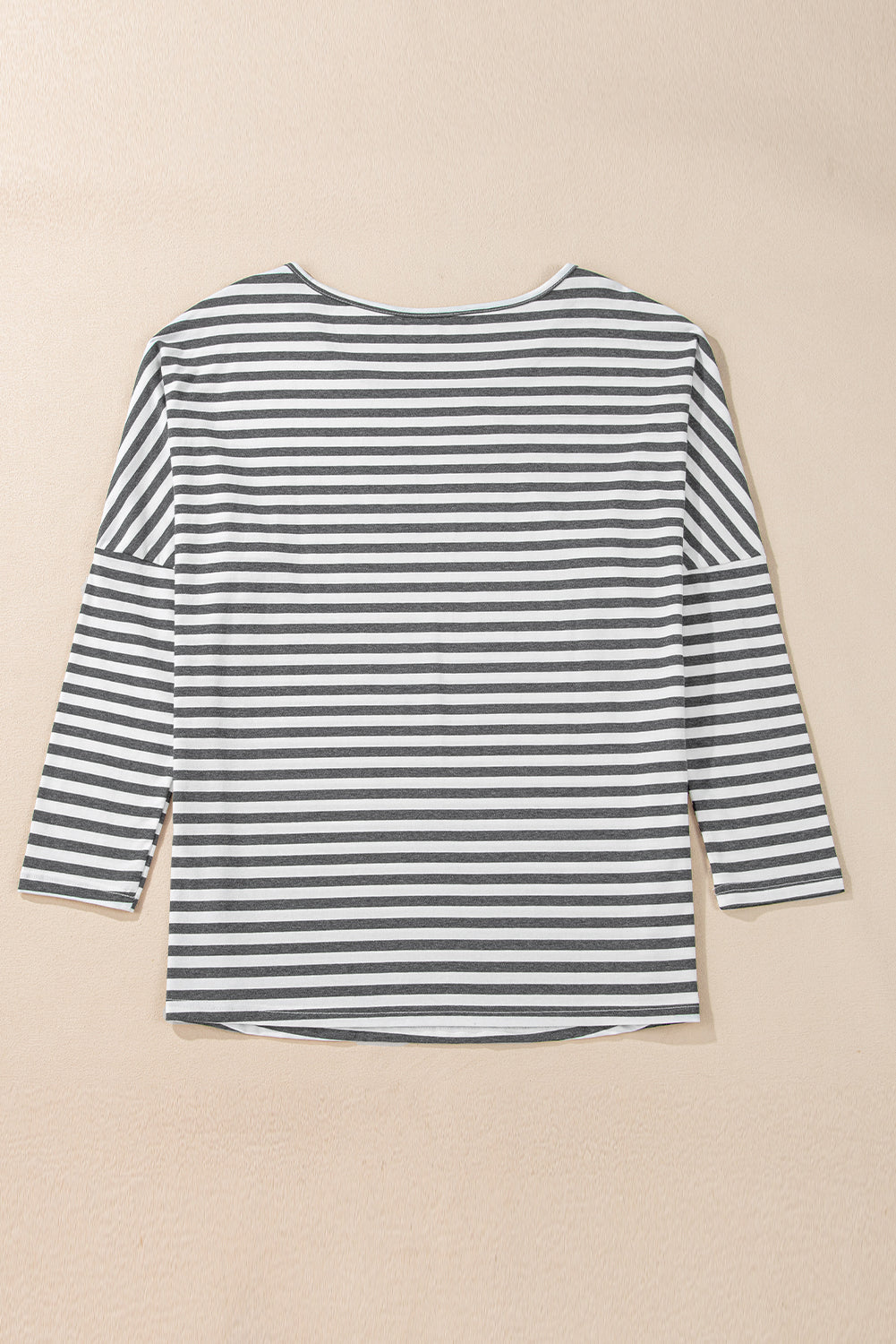 Stripe Round Neck Long Sleeve Top