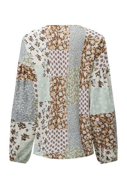 Floral Long Puff Sleeve Shirt